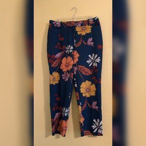 Kady Fit Floral Crepe Pants Eloquii Size 14